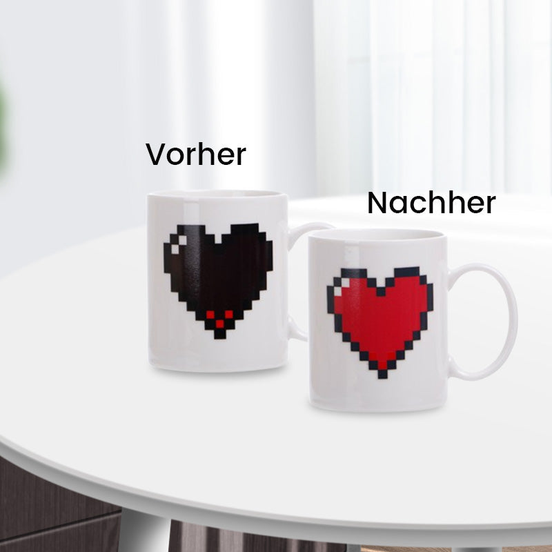 Kreative Keramiktasse mit Farbwechsel