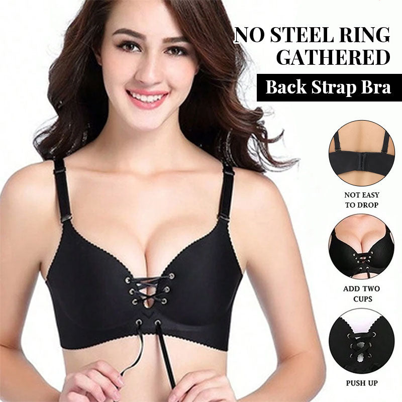 💕Kein Stahlring, geraffter schöner Rückenbügel-BH💕