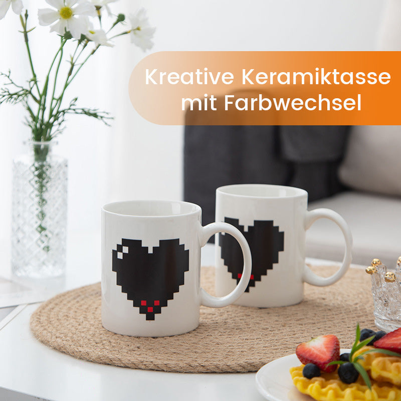 Kreative Keramiktasse mit Farbwechsel