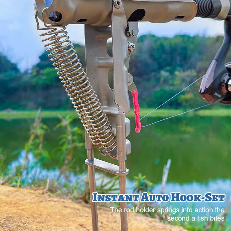 🎣 Automatischer Angelrutenhalter für das Frühjahr – Sofort einhaken, freihändig! 🐟
