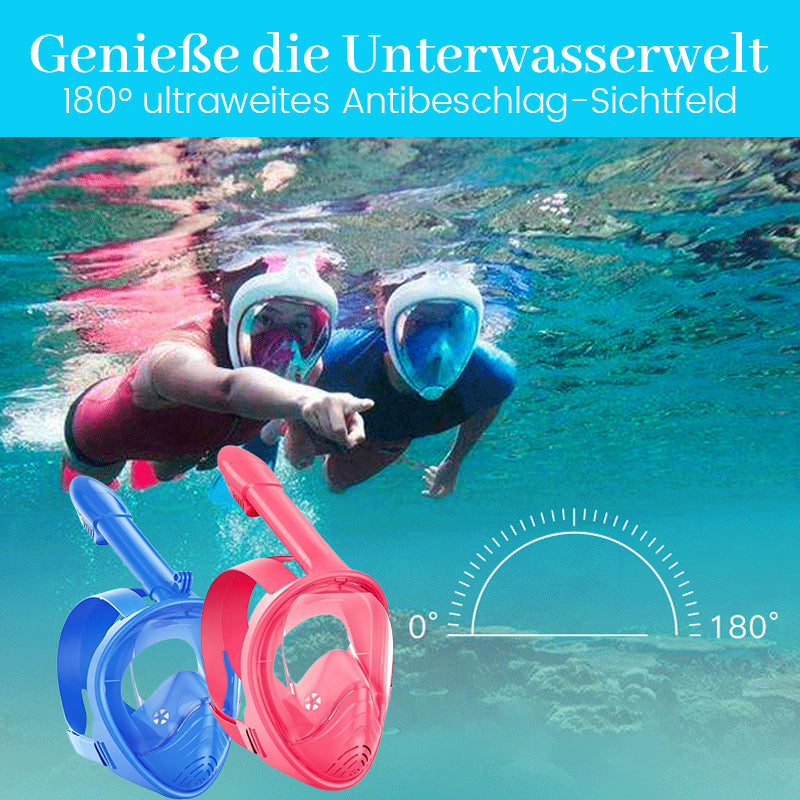 Kinder-Vollgesichts-Schnorchelmaske mit Antibeschlag