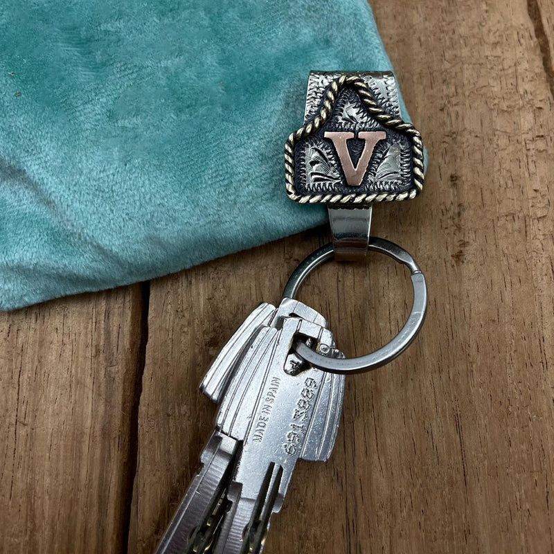 Vintage Letter Keychain