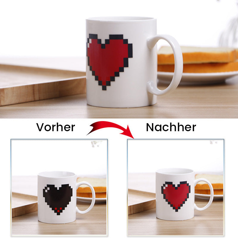 Kreative Keramiktasse mit Farbwechsel