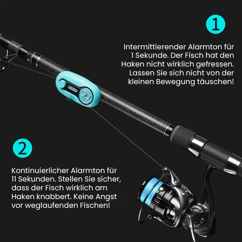 🎣 Intelligenter Fischerei-Alarm mit Ton & Licht – Nie wieder einen Biss verpassen!