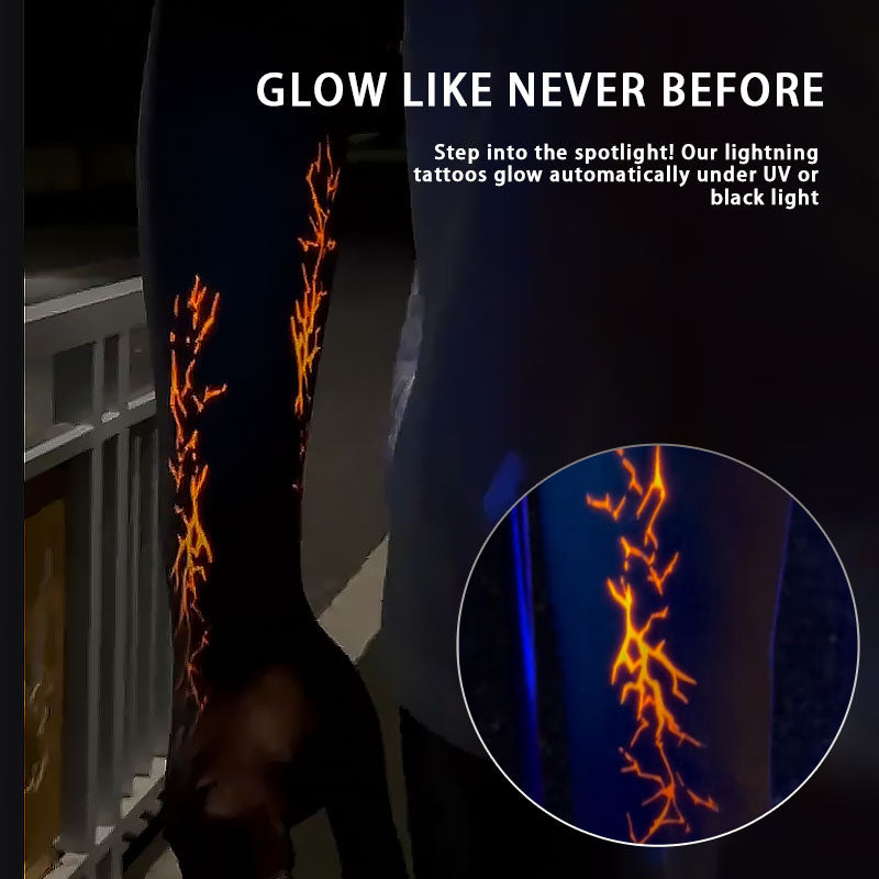 🔥 Lightning Glow-in-the-Dark Tattoo Stickers
