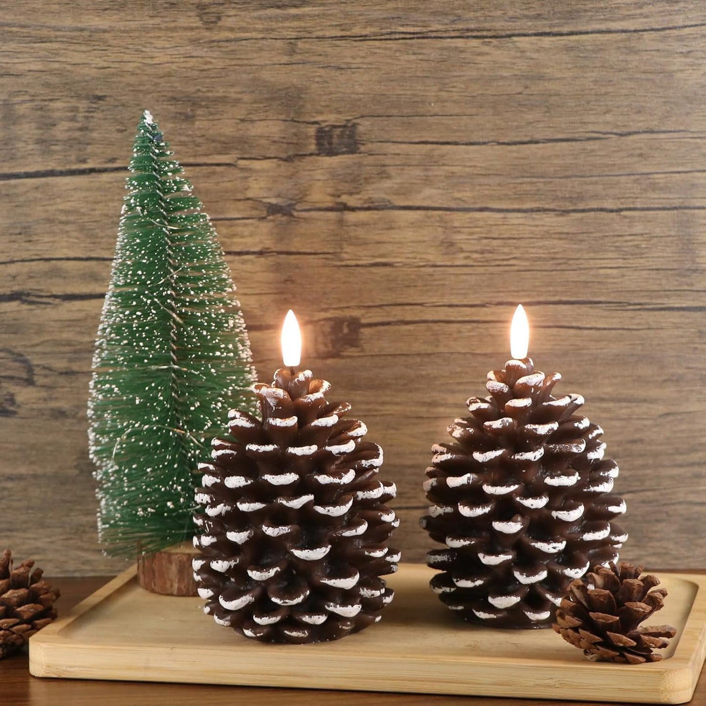 🔥 Flammenlose Zapfenkerzen mit Batteriebetrieb/🎅2024 Weihnachtsangebote🔥Flammenlose Zapfenkerzen mit Batteriebetrieb und 6-Stunden-Timer