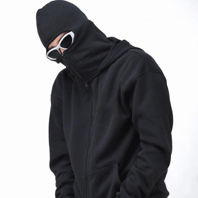 Kapuzenpullover mit doppeltem Reißverschluss
