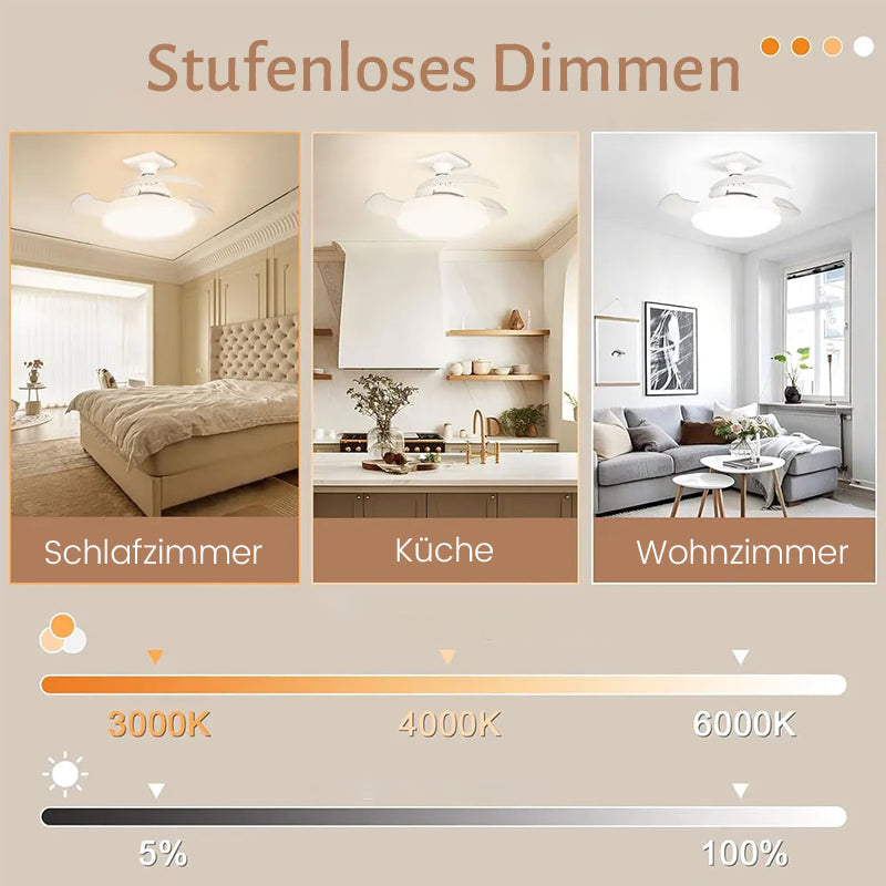 Multifunktionale Ventilatorleuchte für Licht und Ventilator