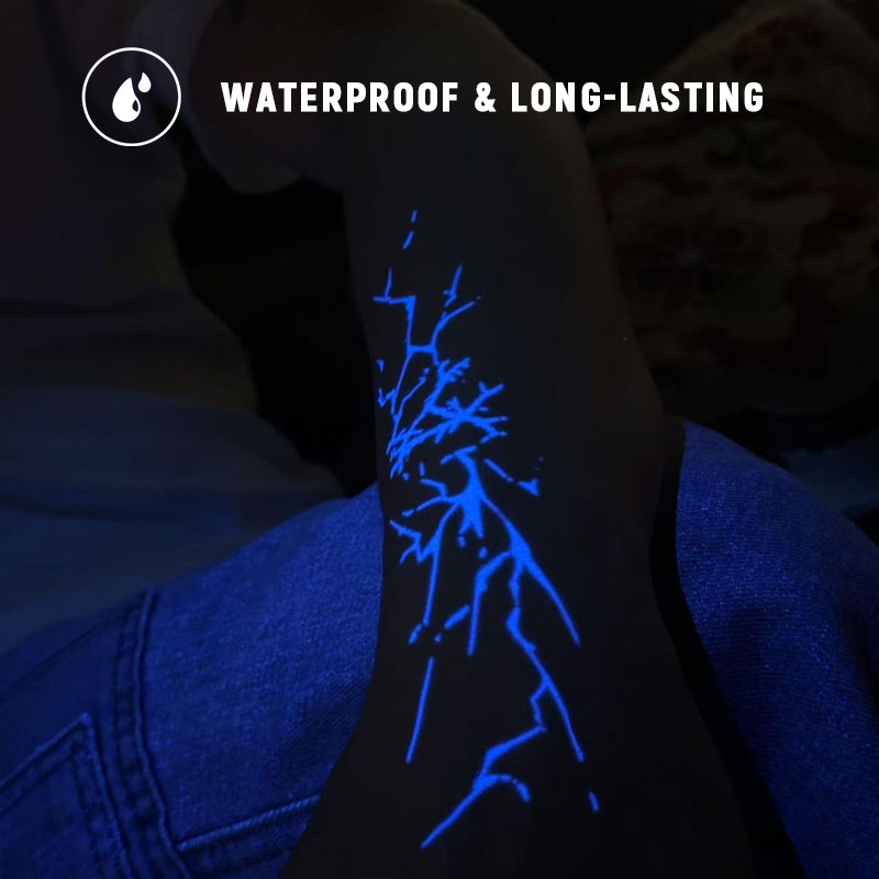 🔥 Lightning Glow-in-the-Dark Tattoo Stickers