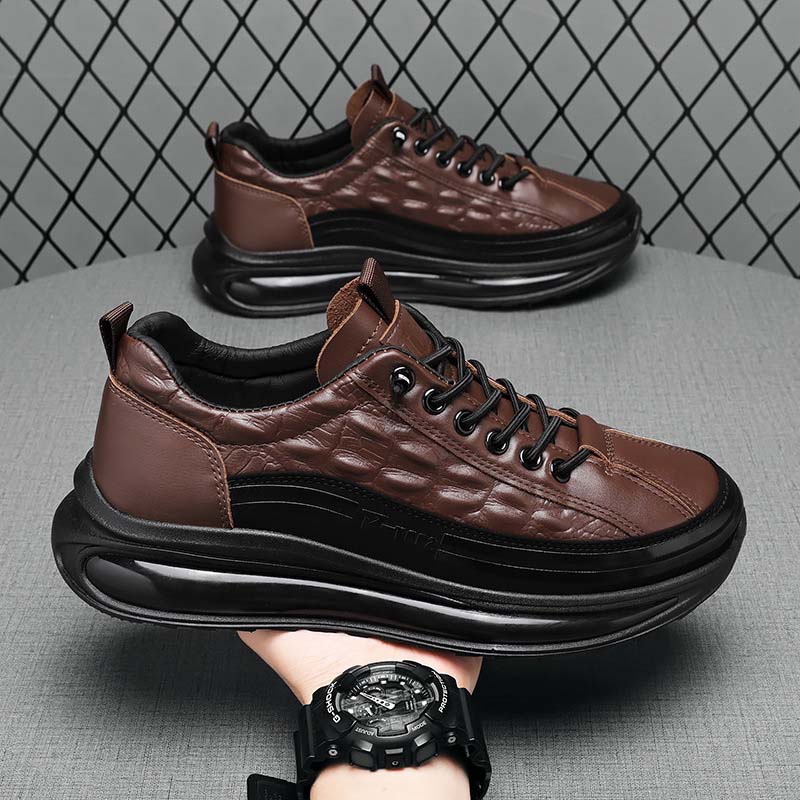 Vintage Crocodile Pattern Men's Shoes