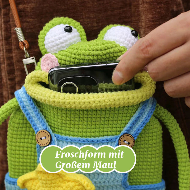 DIY Gehäkelte Umhängetasche Mit Großem Froschmaul