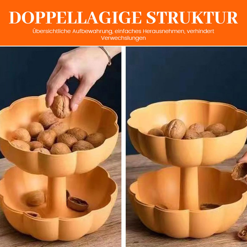 Kürbisförmiger Doppellagiger Obstteller