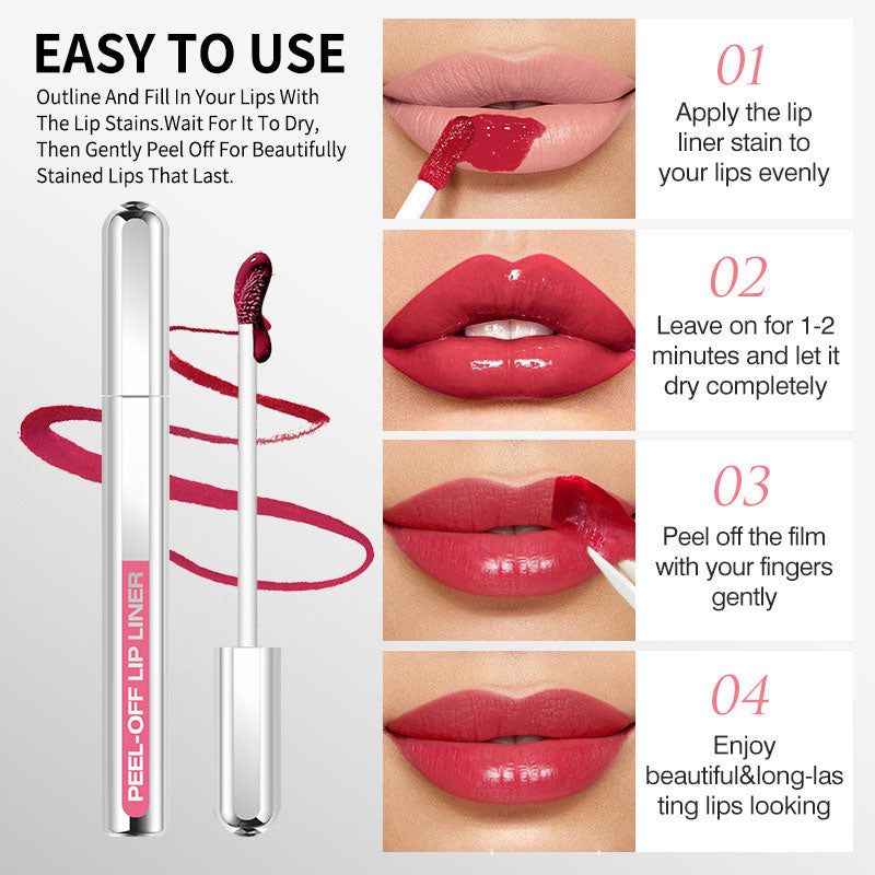 💋 Peel-Off Long-Lasting Lip Liner & Gloss