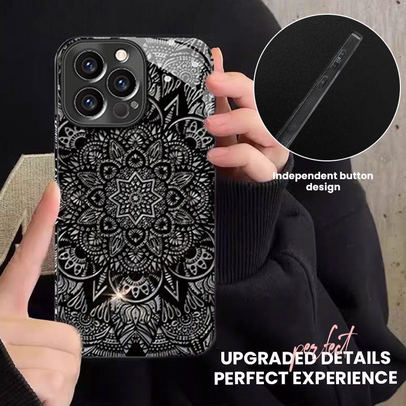 🖤 Dunkles Totem-Mandala-Ketten-Handyhülle