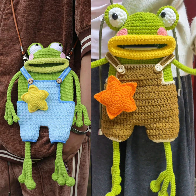 DIY Gehäkelte Umhängetasche Mit Großem Froschmaul