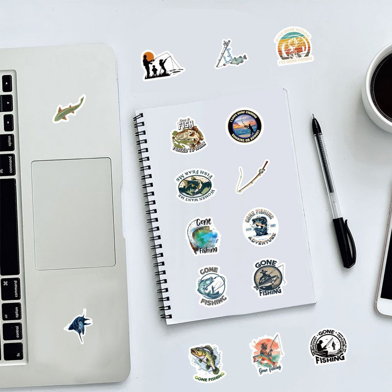 Trendiges Angel-Sticker-Set