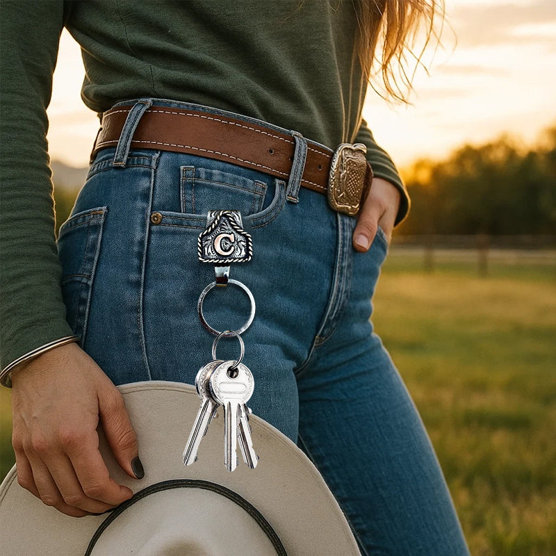 Vintage Letter Keychain