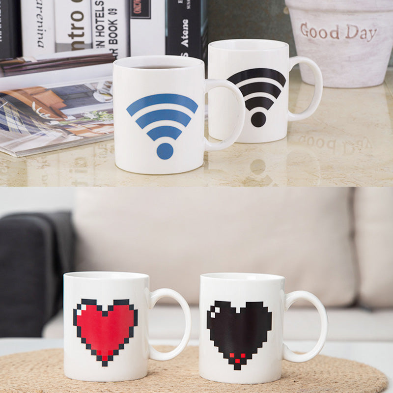 Kreative Keramiktasse mit Farbwechsel