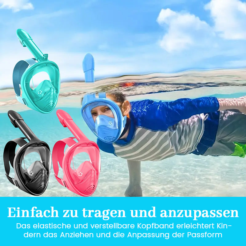 Kinder-Vollgesichts-Schnorchelmaske mit Antibeschlag