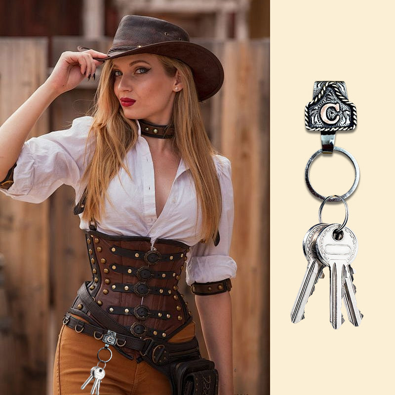 Vintage Letter Keychain