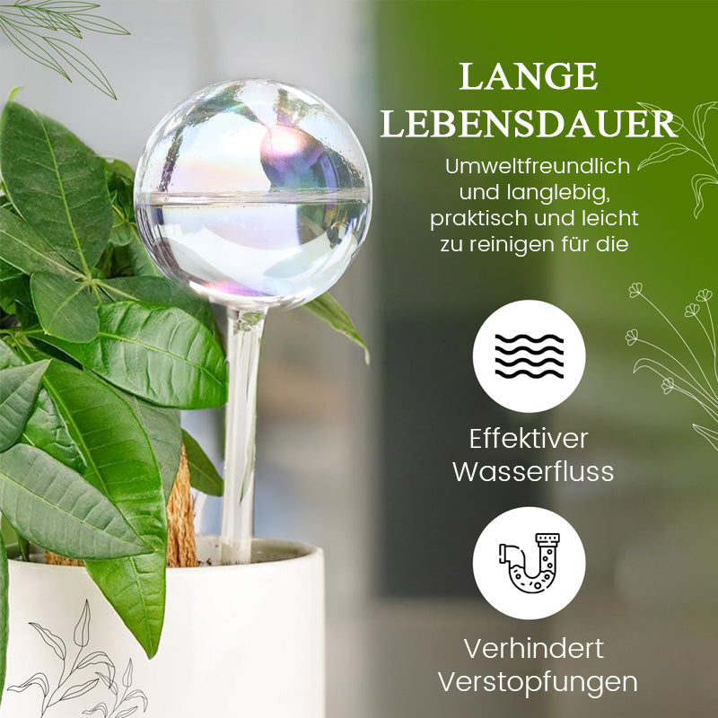 Farbenfrohe automatische Bewässerungsanlage aus Glas