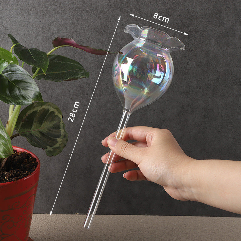 Farbenfrohe automatische Bewässerungsanlage aus Glas