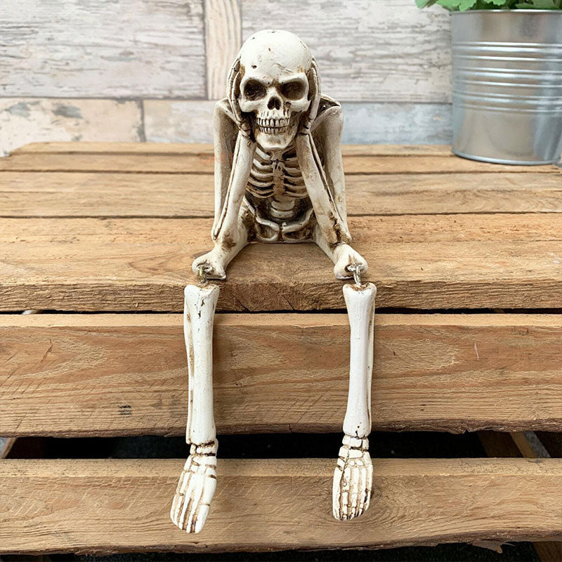 💀 Halloween Three Wise Skeletons Resin Figurines 🎃