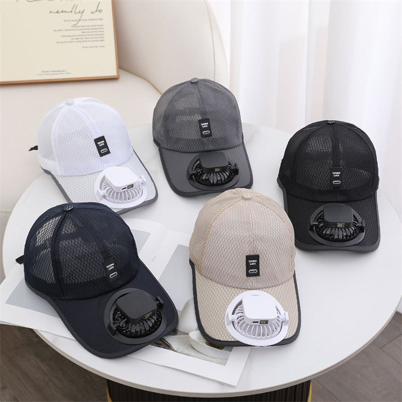 Solarbetriebene wiederaufladbare Baseballkappe mit Ventilator