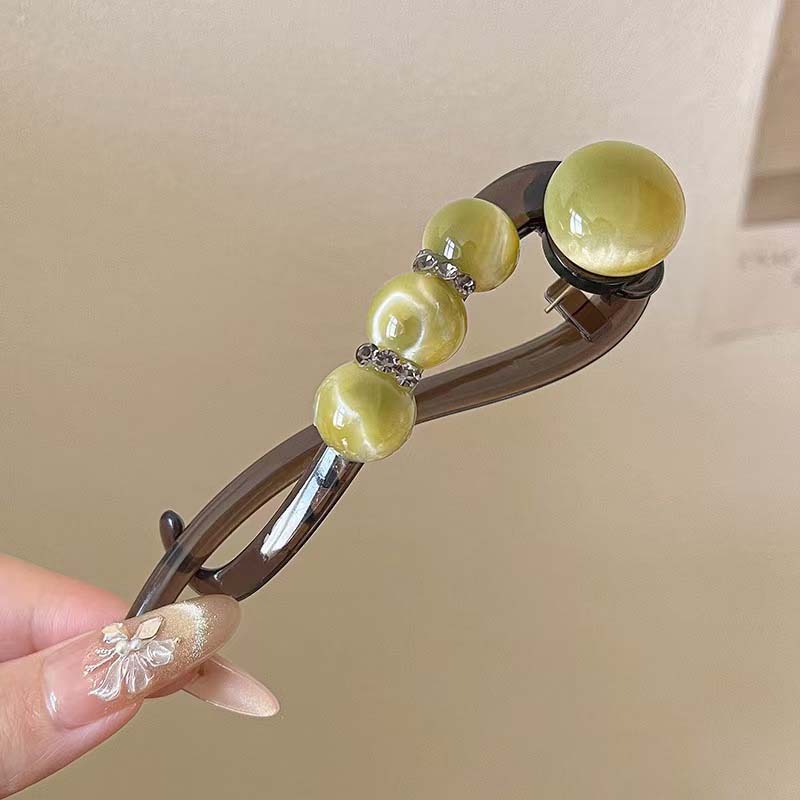 ✨ Elegant Pearl & Rhinestone Grab Clip