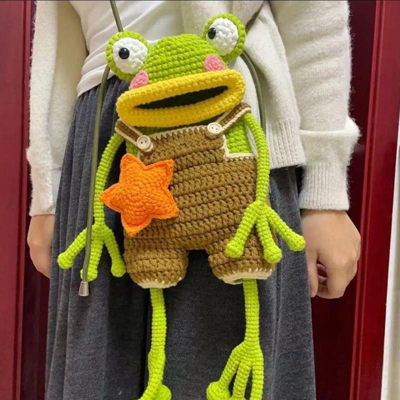 DIY Gehäkelte Umhängetasche Mit Großem Froschmaul