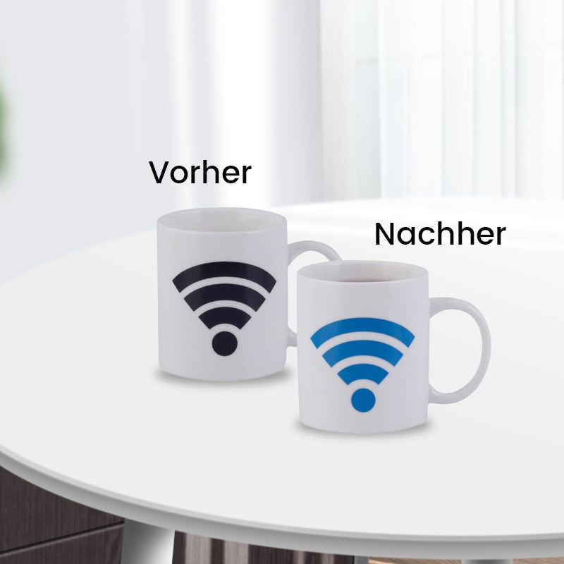 Kreative Keramiktasse mit Farbwechsel