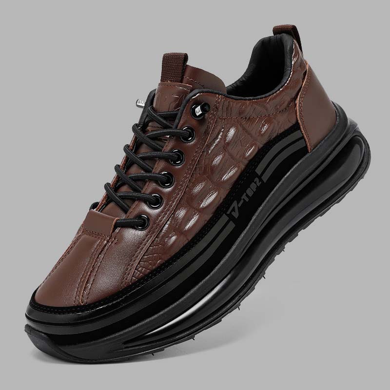 Vintage Crocodile Pattern Men's Shoes