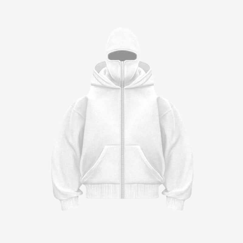 Kapuzenpullover mit doppeltem Reißverschluss
