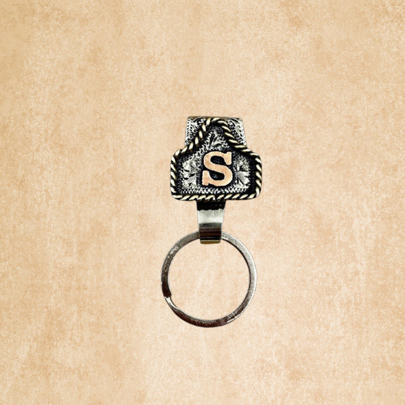 Vintage Letter Keychain