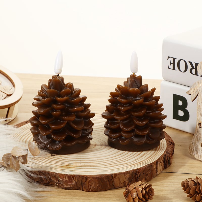 🔥 Flammenlose Zapfenkerzen mit Batteriebetrieb/🎅2024 Weihnachtsangebote🔥Flammenlose Zapfenkerzen mit Batteriebetrieb und 6-Stunden-Timer