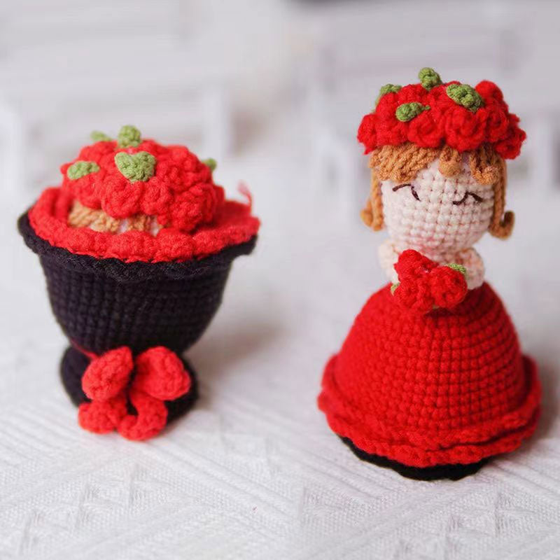 Hand-woven Diy Dress-up Bride Doll