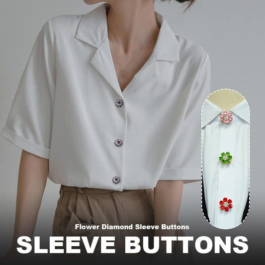 Blumen-Diamant-Ärmelknöpfe/Flower Diamond Sleeve Buttons