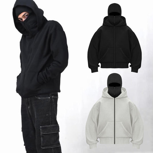 Kapuzenpullover mit doppeltem Reißverschluss
