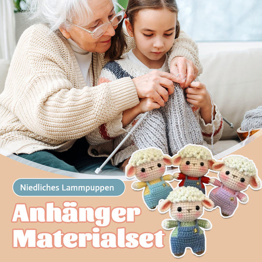 Niedliches Lammpuppen-Anhänger-Materialset