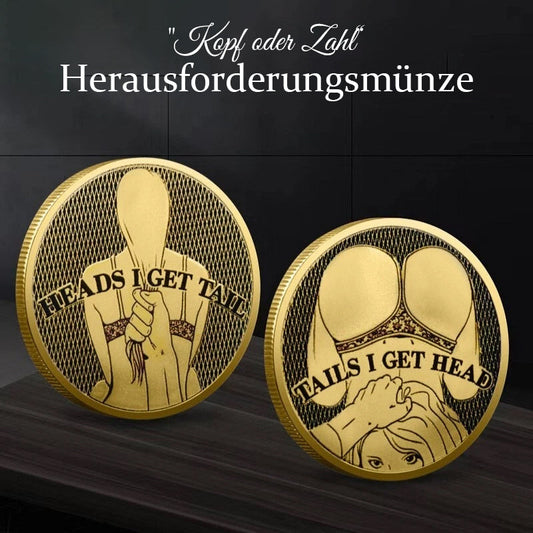 „Kopf oder Zahl“-Herausforderungsmünze