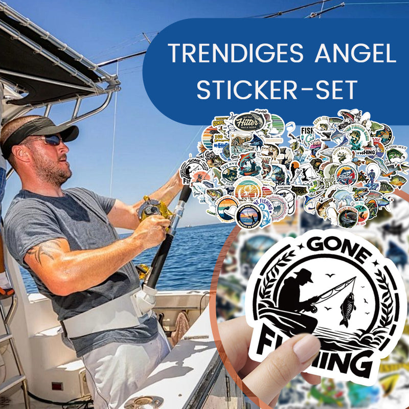 Trendiges Angel-Sticker-Set