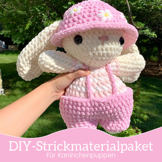 DIY-Strickmaterialpaket für Kaninchenpuppen