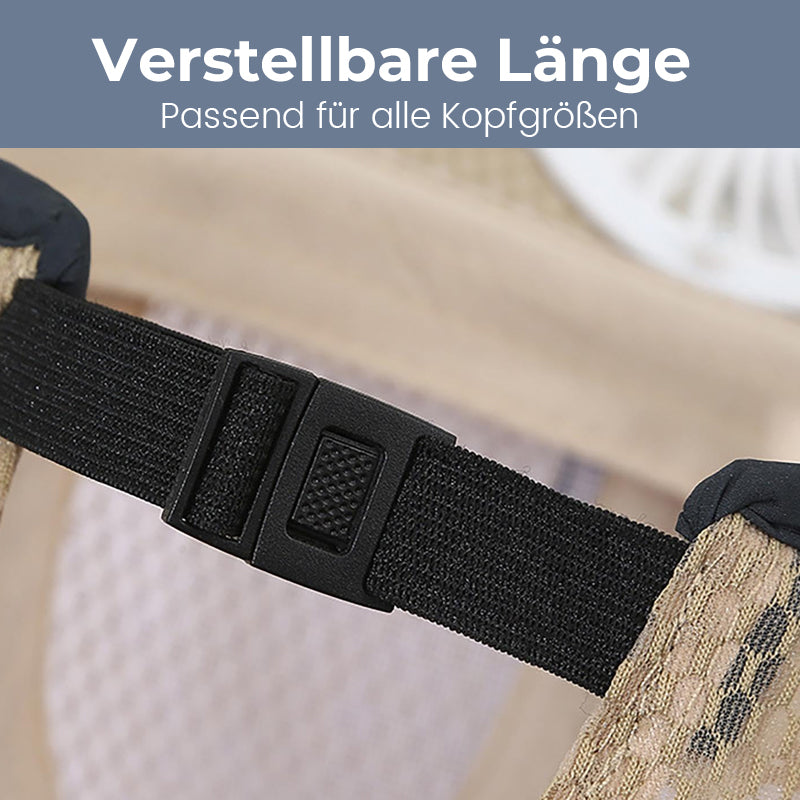 Solarbetriebene wiederaufladbare Baseballkappe mit Ventilator