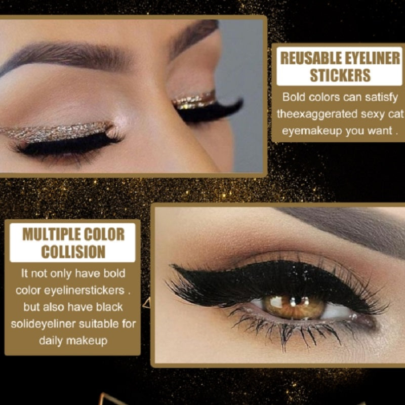 Wiederverwendbare Eyeliner und Wimpernaufkleber