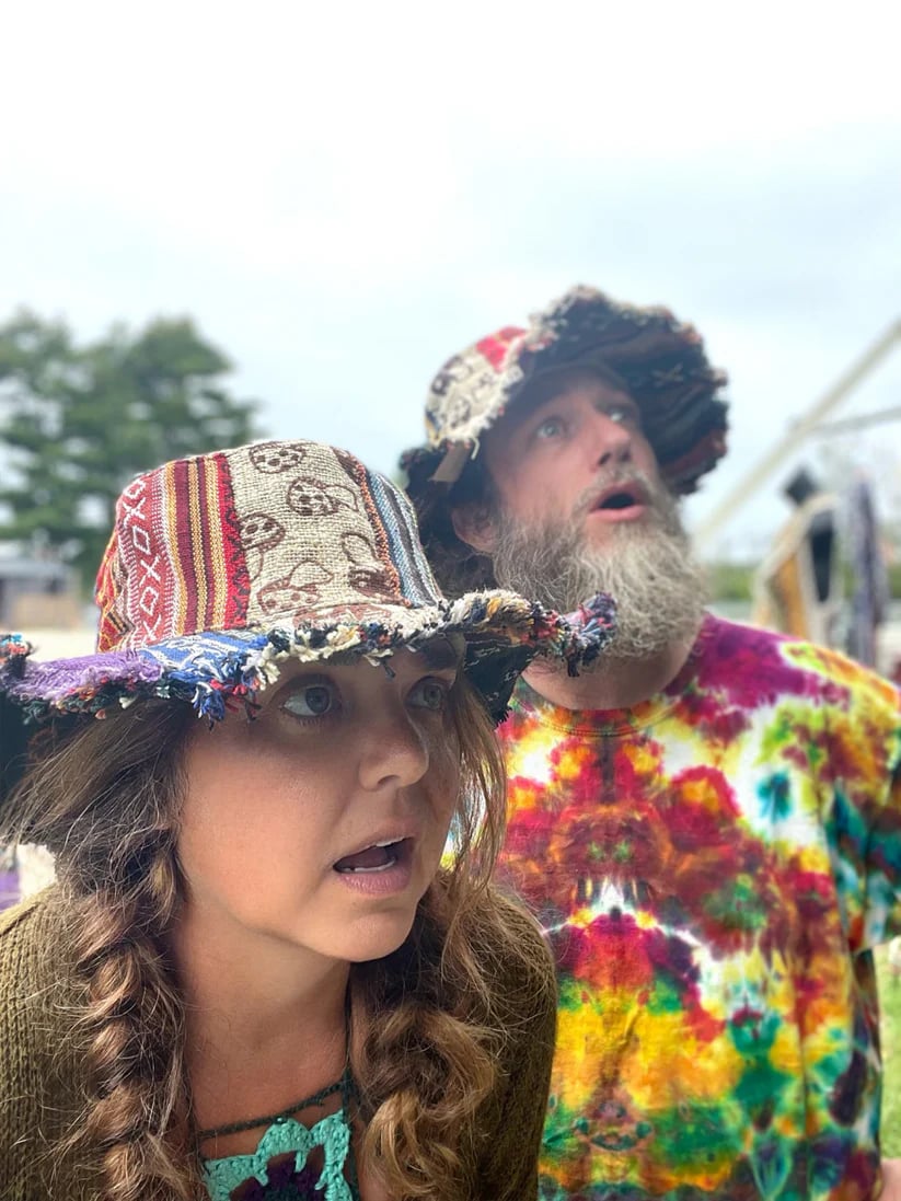 🎩Patchwork-Hanfhut im mehrfarbigen Pilz-Design mit Fedora-Hüten mit versteckter Tasche🔥