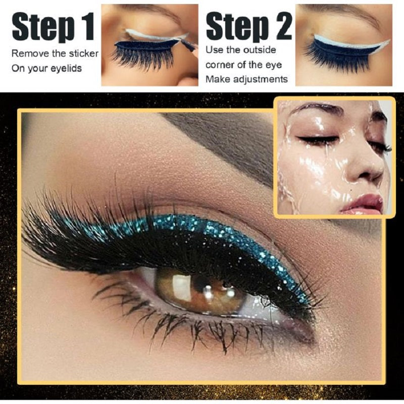 Wiederverwendbare Eyeliner und Wimpernaufkleber